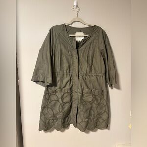 Anthropologie Hei Hei Scalloped Anorak Medium